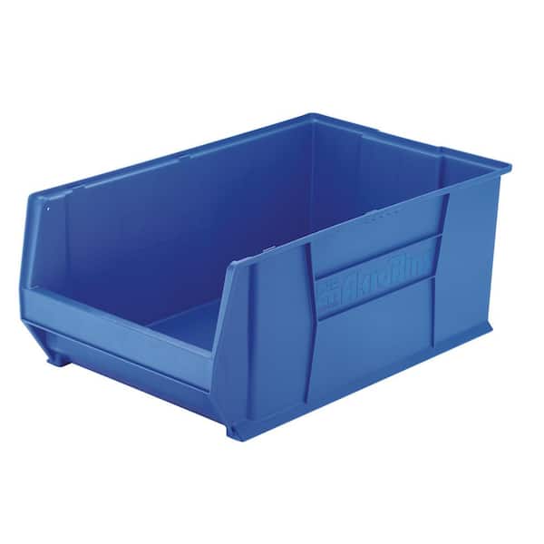 30290 Series, 18 3/8 in. W x 29 1/4 in. D x 12 in. H, Blue Super-Size Plastic Stackable Storage Bin Organizer, 1-Pack