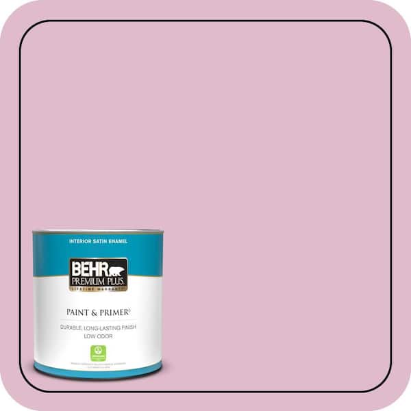 BEHR PREMIUM PLUS 1 qt. #M130-3 Wild Geranium Satin Enamel Low Odor ...