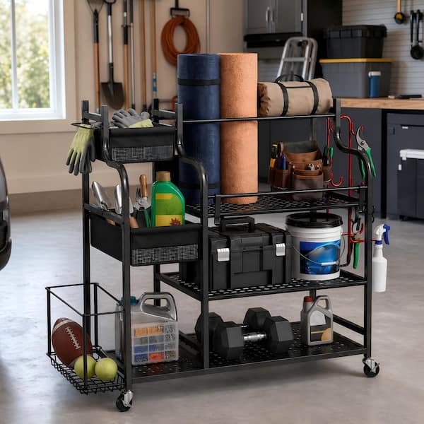 GIM GARAGE ダンベルセット スタンド付き 黒 マット付 CPUダンベル ペア 10セット （GYM GARAGE）-ジムガレージ