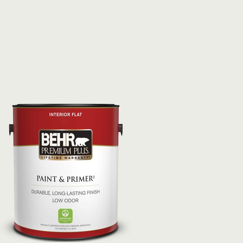 BEHR PREMIUM PLUS 1 gal. PPU1212 Gallery White Flat Low Odor Interior