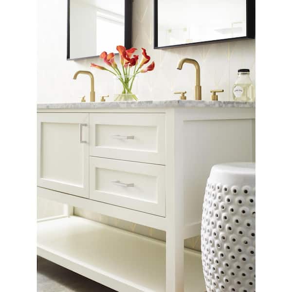 Monument 3 in. (76mm) Modern Satin Nickel Bar Cabinet Pull