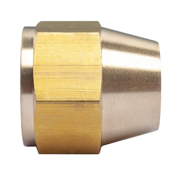LTWFITTING 3/4 in. Brass SAE 45-Degree Flare Short Rod Nuts (5-Pack)