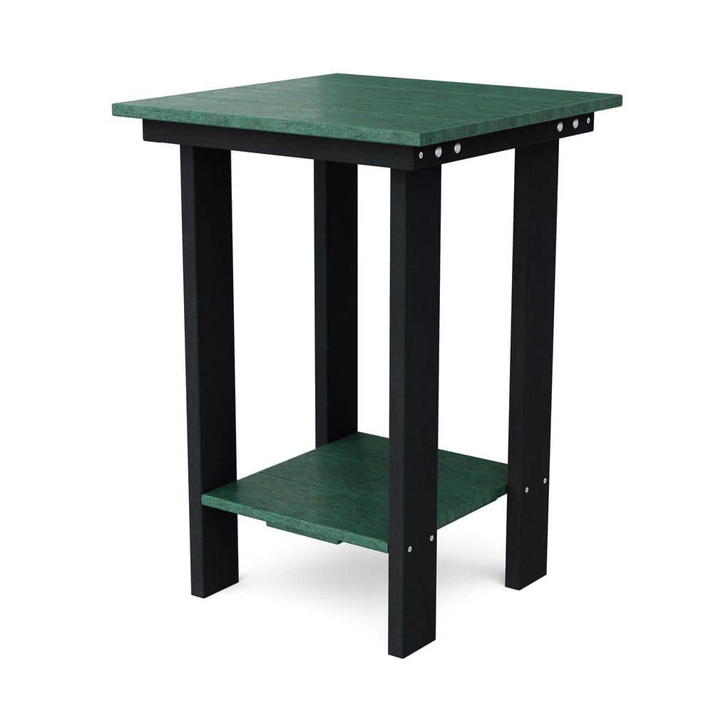 Contemporary Turf Green and Black HDPE Plastic Outdoor Side Balcony Table price history on PriceWatchPro