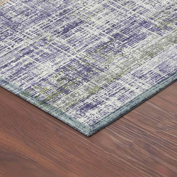 Chantille Machine Washable Indoor/Outdoor Abstract ACN2388 Lavender 2 ft. x 7 ft. Runner Rug