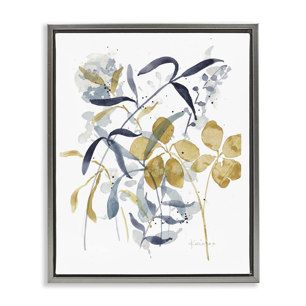 Impressions of Nature Sprigs by Krinlox Gray Floater Frame Nature Graphic Art Print 31 in. x 25 in. price history on PriceWatchPro