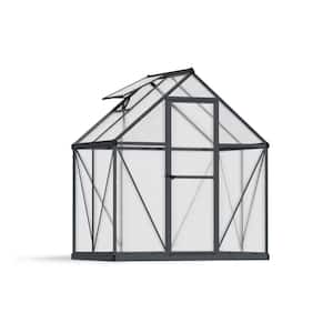 Mythos 6 ft. x 4 ft. Gray/Clear DIY Greenhouse Kit