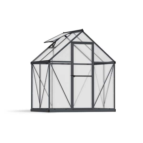 CANOPIA by PALRAM Mythos 6 ft. x 4 ft. Gray/Clear DIY Greenhouse Kit