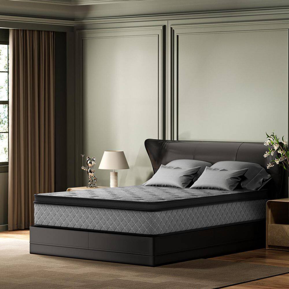 Full Firm Hybrid Gel Memory Foam 12 in. Pillow Top Edge Support Mattress, Motion Isolation and Bed-in-a-Box