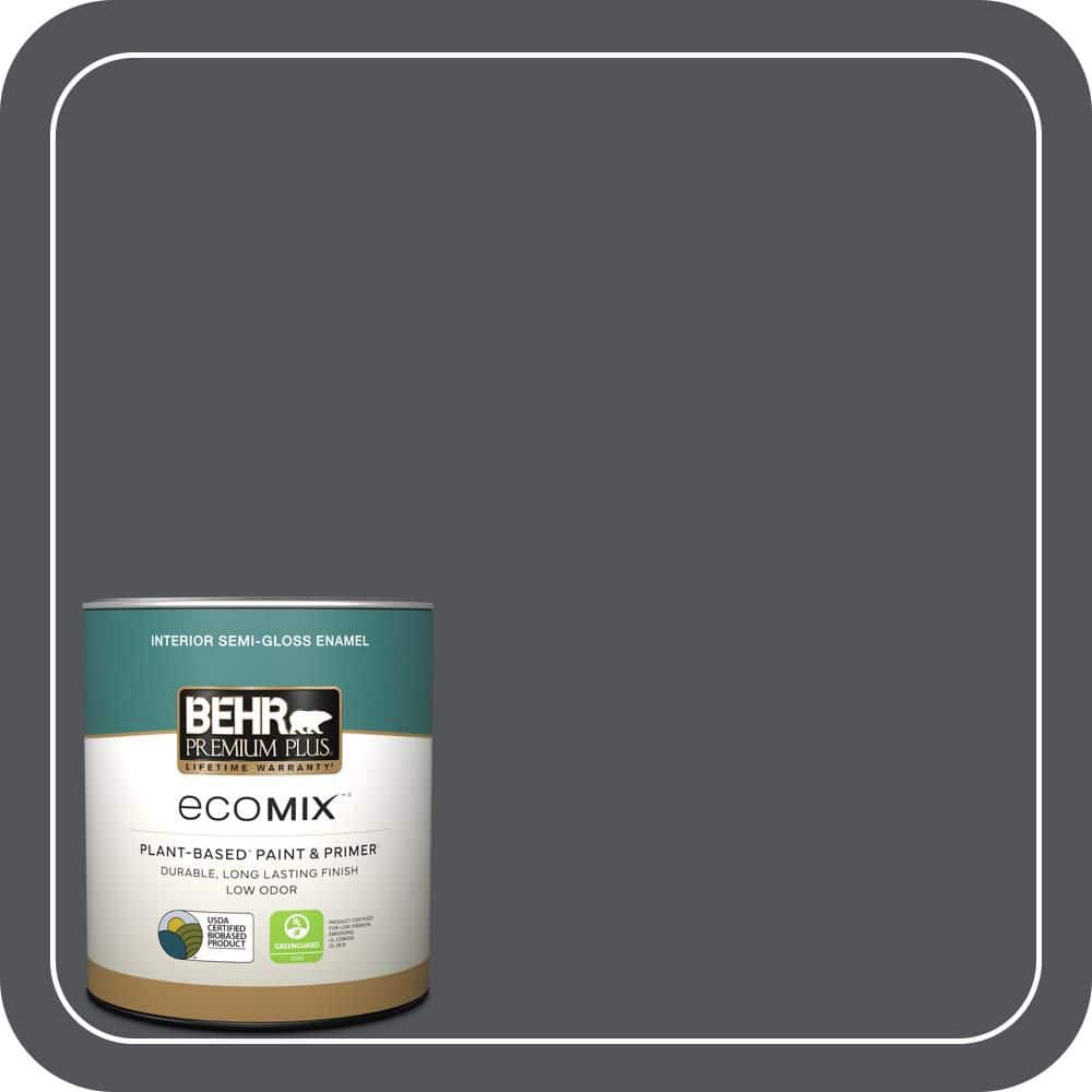1 qt. #N510-6 Orion Gray Semi-Gloss Enamel EcoMix Plant-Based Interior Paint & Primer price history on PriceWatchPro