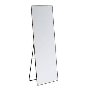 Anky Brown 23.2 in. W x 65 in. H Rectangle Wood Framed Full Length Mirror