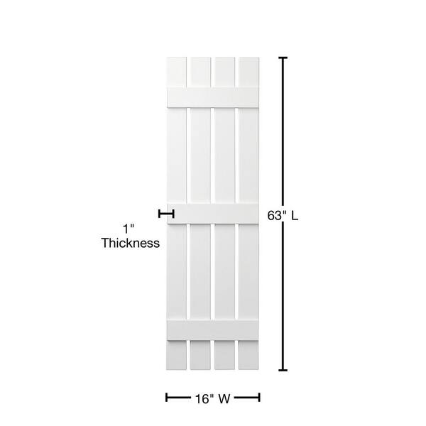 Ply Gem 16 in. x 63 in. Polypropylene Plastic 4-Board Open Board