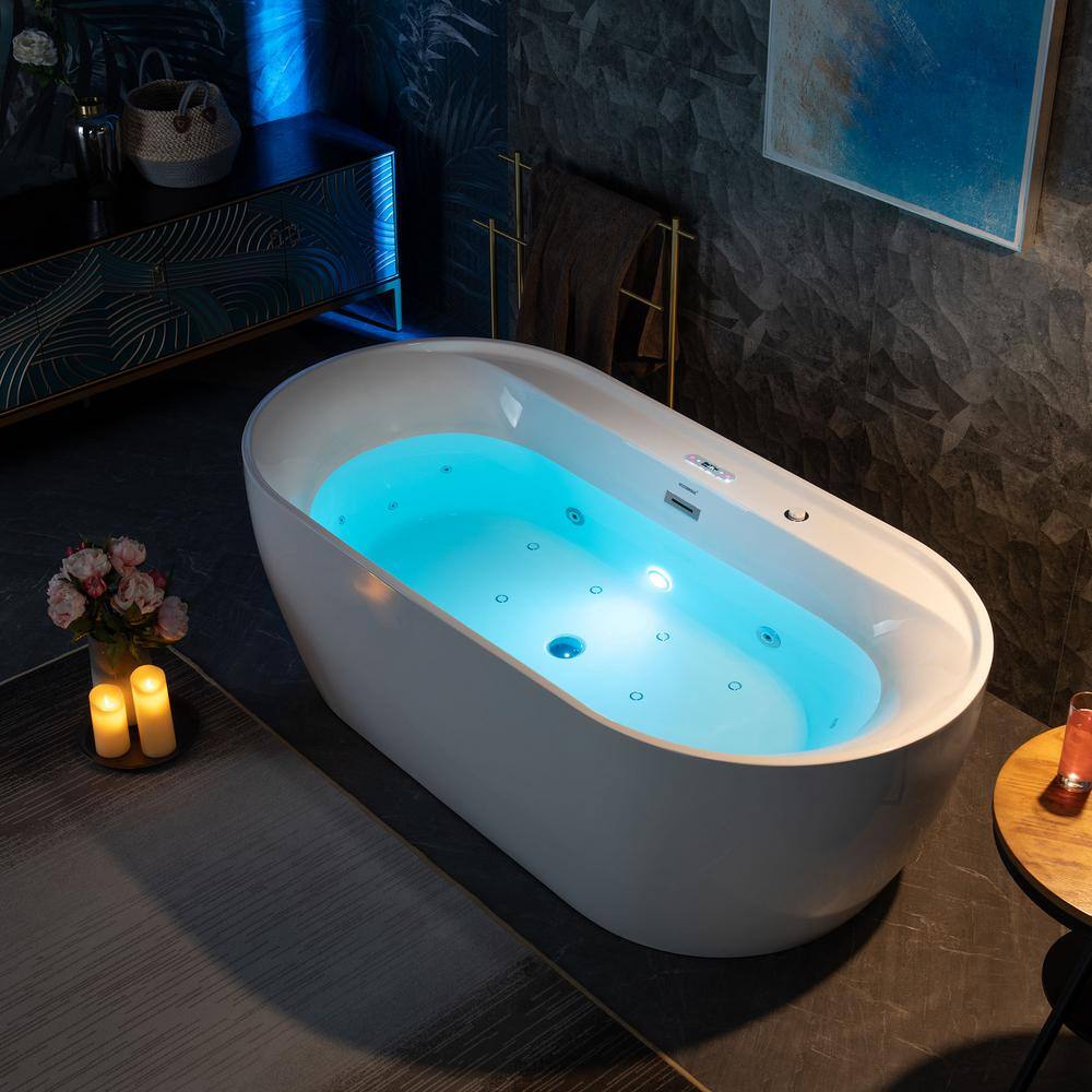 WOODBRIDGE 72 in. x 35.375 in. Acrylic Flatbottom Whirlpool and Air