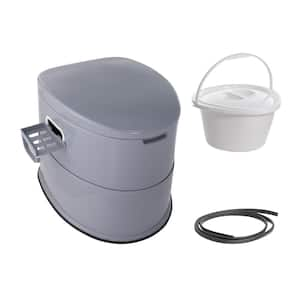 Portable Toilet for Camping 1.3gal. Detachable Inner Bucket Removable Paper Holder Commode Non-Electric Waterless Toilet