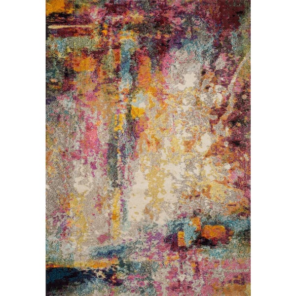LOLOI II Nadia Multi 2 ft. 2 in. x 10 ft. Transitional 100% Polypropylene Runner Rug