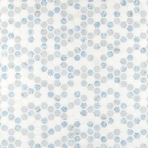 Azula Hexagon 11.81 in. x 11.61 in. x 10 mm Polished Marble Mosaic Tile (9.6 sq. ft. / case)