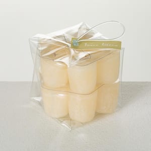2 in. Melon White Timber Votives In Bag - Set of 12