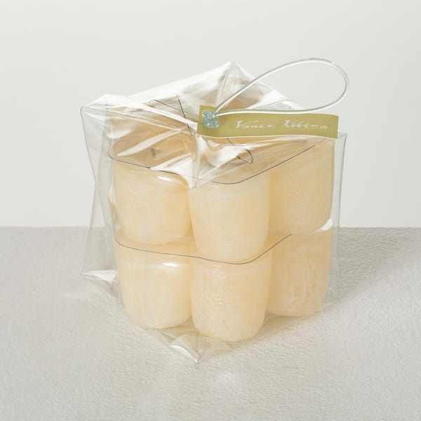 Vance Kitira 2 in. Melon White Timber Votives In Bag - Set of 12