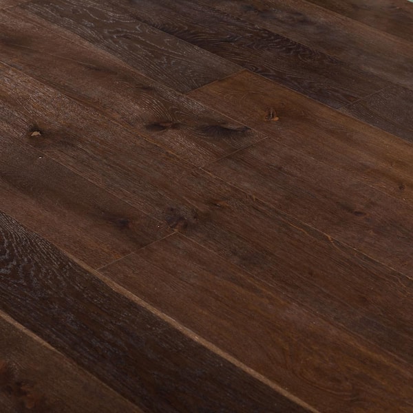 Natu Wide Plank 7 1 2 In W Smoked, Vintage French Oak Wire Brushed Engineered Hardwood Flooring