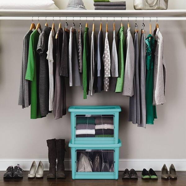 Rubbermaid - 22.0 in. L x 17.5 in. W x 15.1 in. H Large Access Organizer in Turquoise