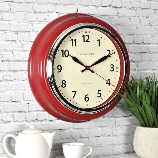 FirsTime 12.5 in. H Cayenne Wall Clock