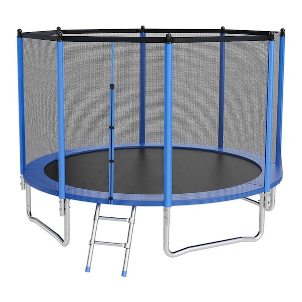 Outdoor Trampoline, 12 ft. Round Recreational Trampoline with Enclosure Net, ASTM Approved, Heavy Duty Trampolines