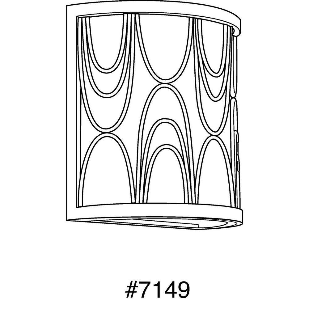 Elegant Antique Bronze Wall Sconce with Etched White Glass