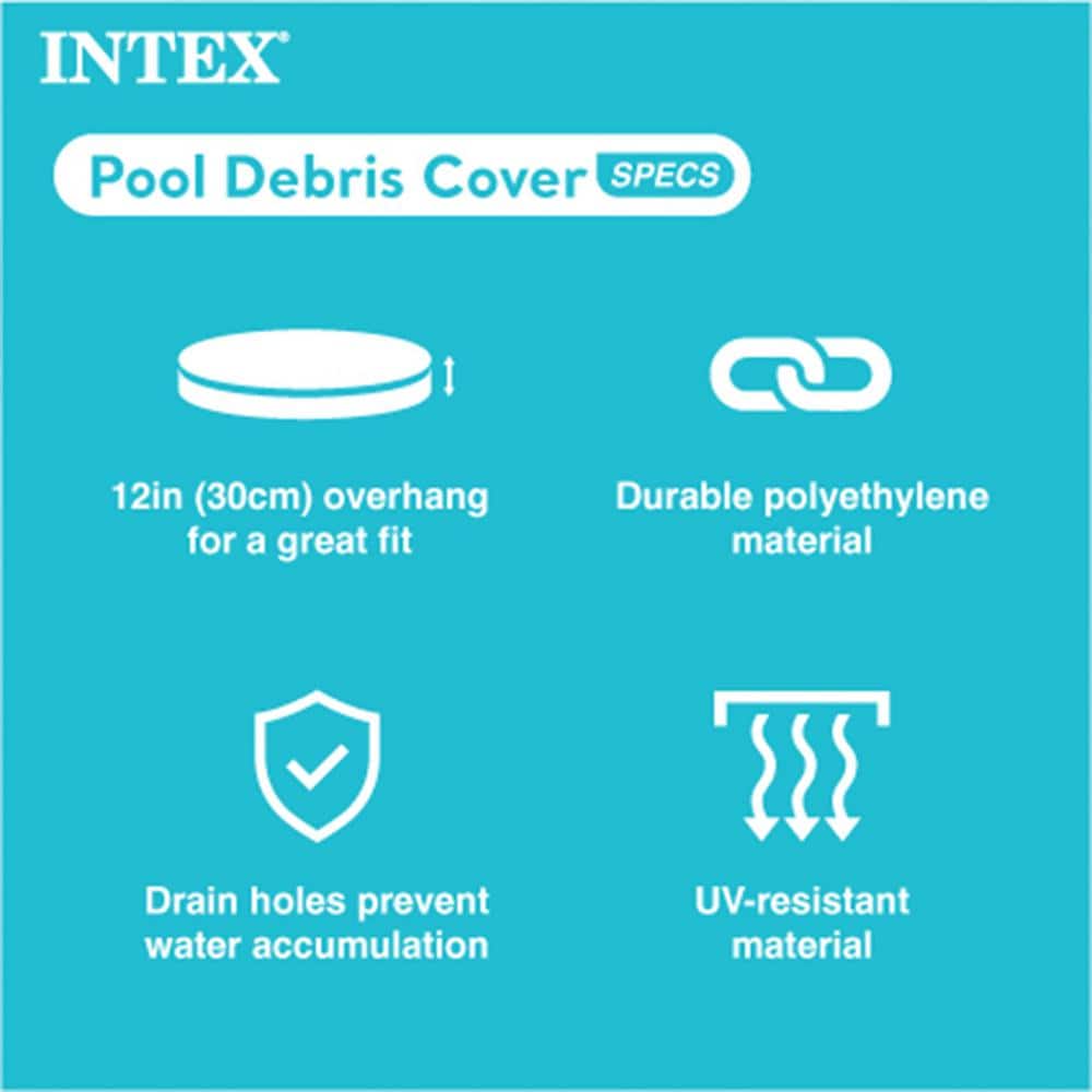 Intex 15' Blue Round Above Ground Pool with Filter Pump and Cover