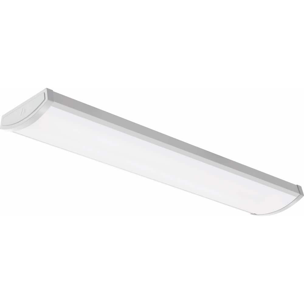 White 4-Foot Steel LED Wraparound Light with Dimming