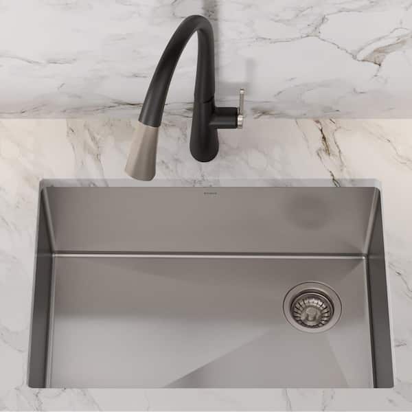 Standart PRO 25 in. Undermount Single Bowl 16 Gauge Stainless Steel Kitchen Sink with Accessories