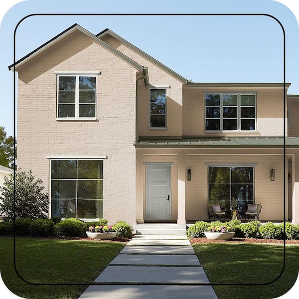 BEHR PREMIUM PLUS 1 qt. #N280-4 Perfect Tan Semi-Gloss Enamel