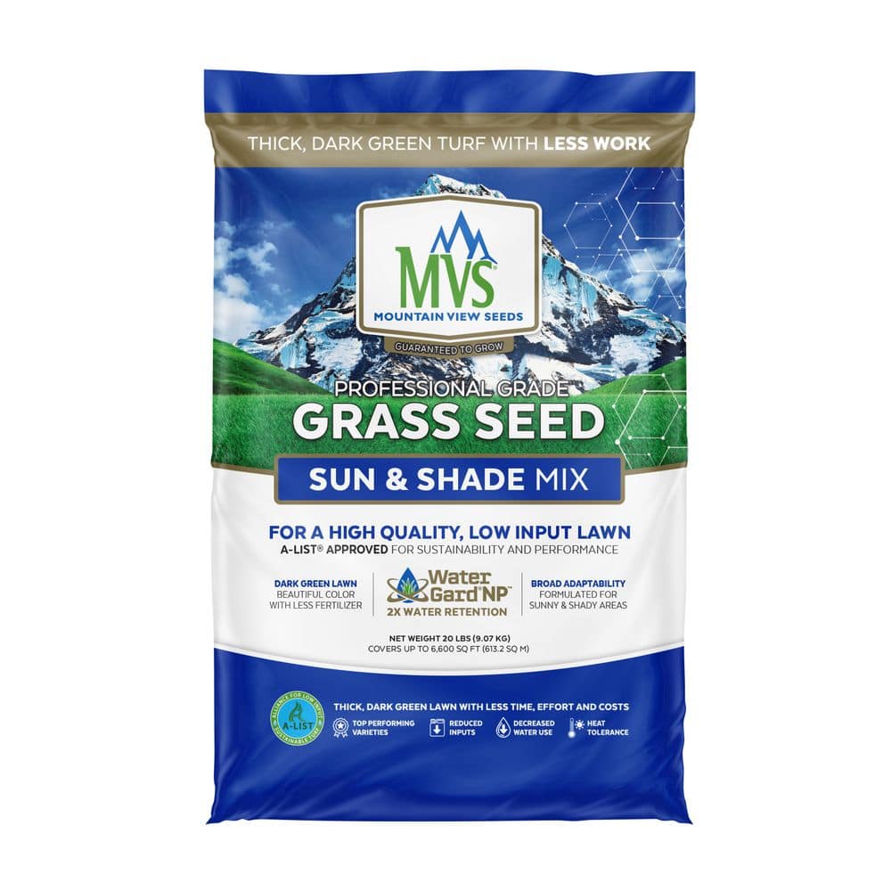 Mountain View Seeds Sun and Shade 20 lbs. Grass Seed 111985 - The