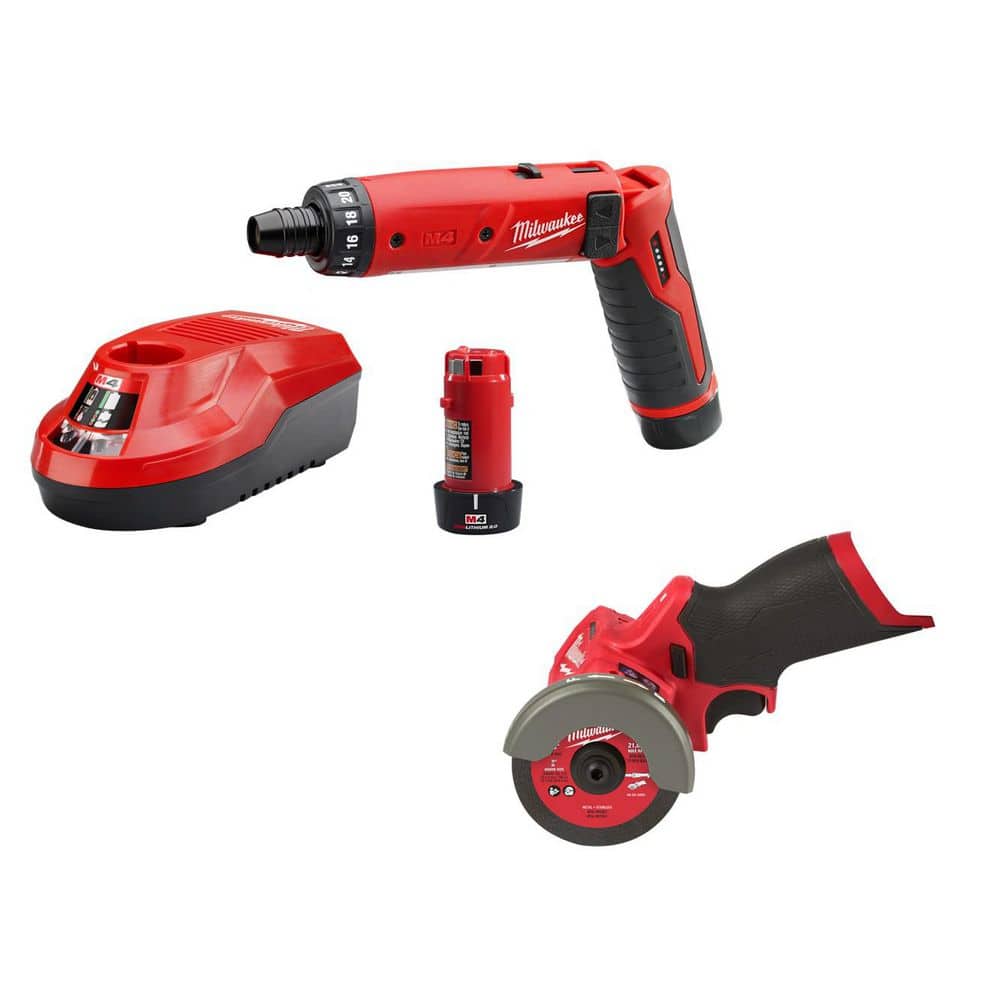 M4 4V Lithium-Ion Cordless 1/4 in. Hex Screwdriver 2-Battery Kit, & 3 in. Cut Off Saw price history on PriceWatchPro
