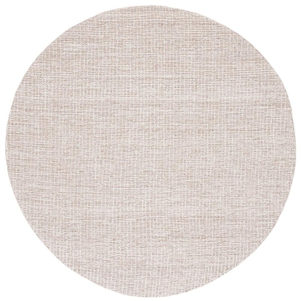 SAFAVIEH Abstract Ivory/Gray 6 ft. x 6 ft. Speckled Round Area Rug