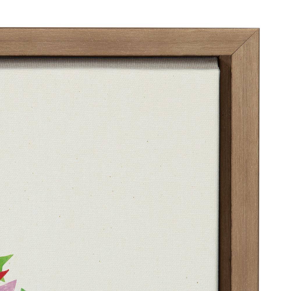 Holiday Wreath Happy Holidays Canvas Print with Polystyrene Frame