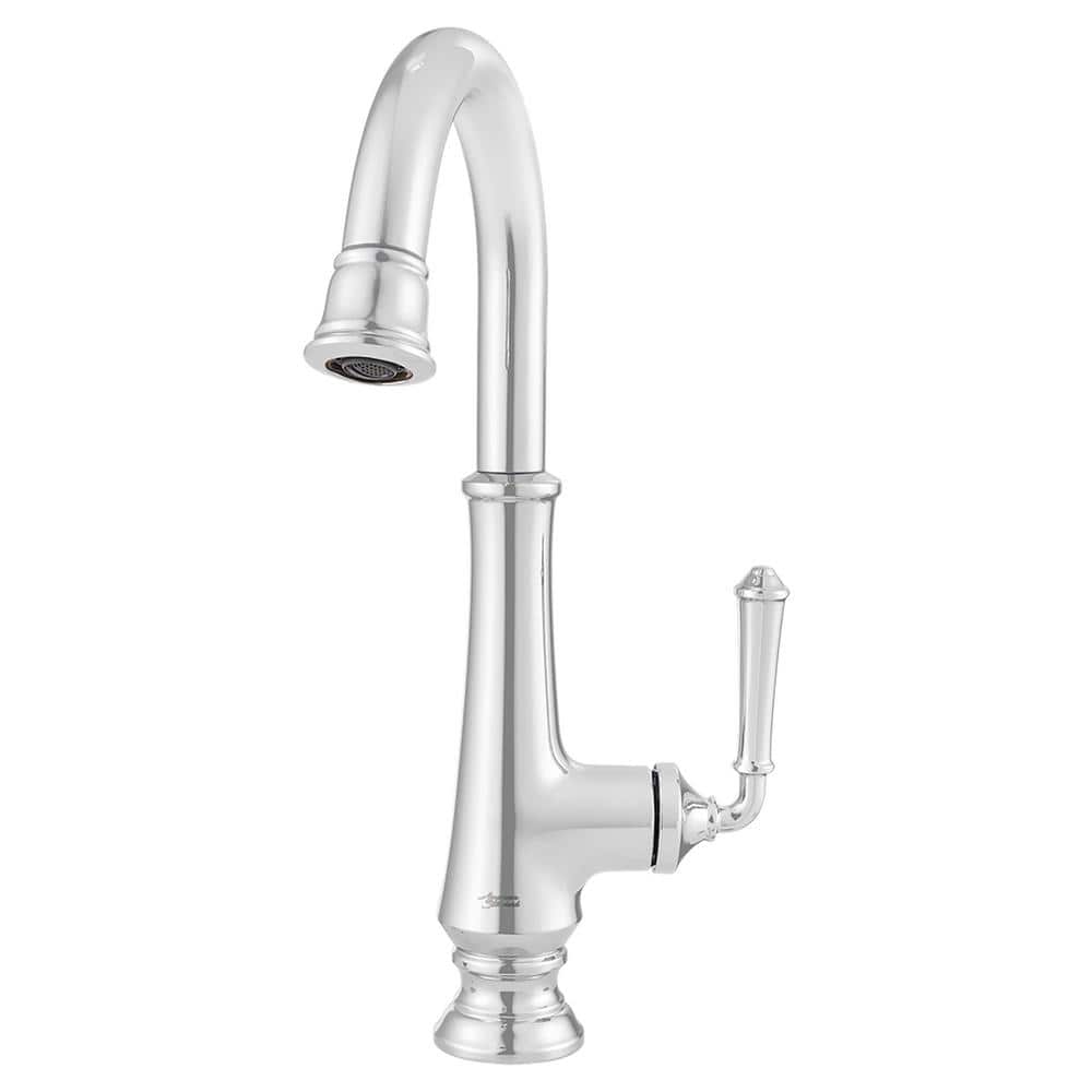 Delancey Single-Handle Pull-Down Bar Faucet with Pull-Down Spray in Polishe