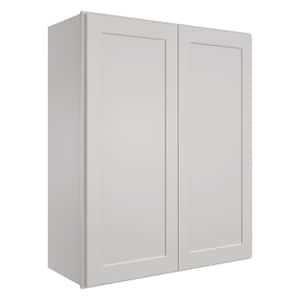 24 in. W x 42 in. H x 12 in. D White Shaker Ready to Assemble Wall Kitchen Cabinet 1 Door