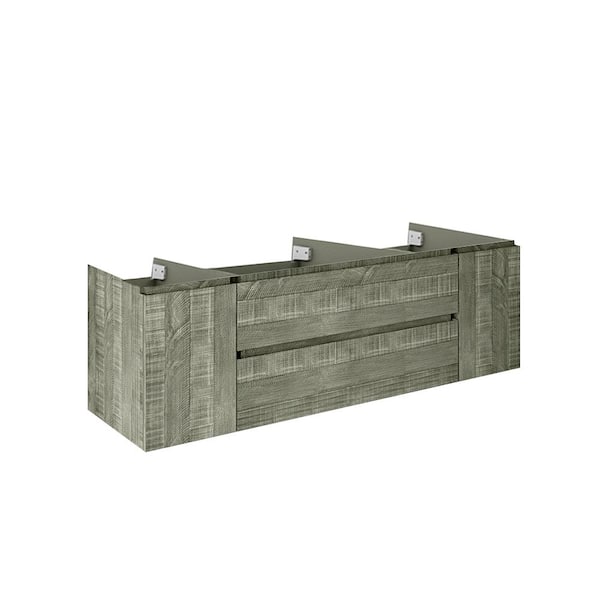 Fresca Formosa 59 in. Wall Mount Floating Single Bath Vanity Cabinet without Top in Sage Gray