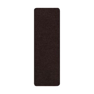 Diego Solid Brown 20 in. x 59 in. Non-Slip Rubber Back Runner Rug
