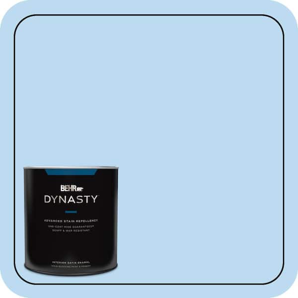 BEHR DYNASTY 1 qt. #P510-1 Greek Isles Satin Enamel Interior Stain-Blocking Paint and Primer