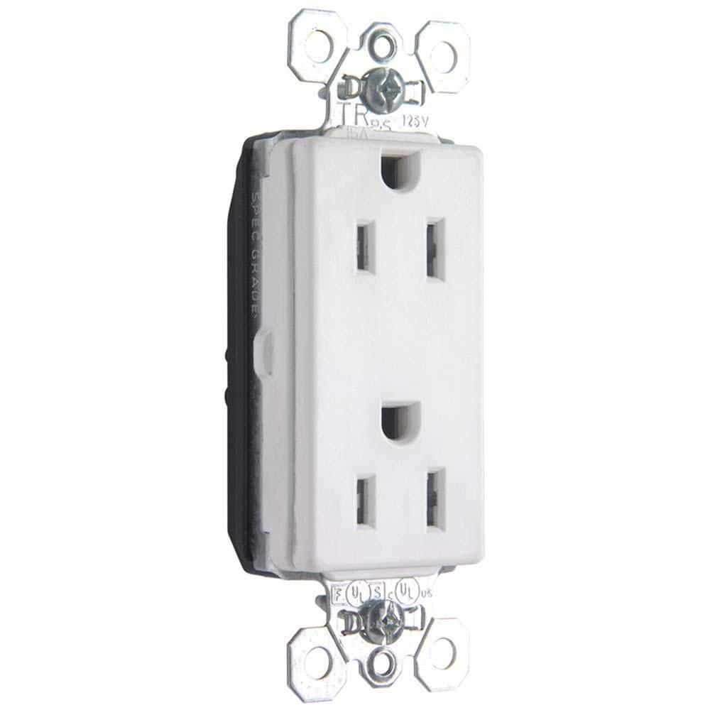 PlugTail 15 Amp Tamper Resistant Decorator Outlet, White price history on PriceWatchPro