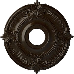 18 in. x 4 in. I.D. x 5/8 in. Attica Urethane Ceiling Medallion (Fits Canopies upto 5 in.), Hand-Painted Bronze
