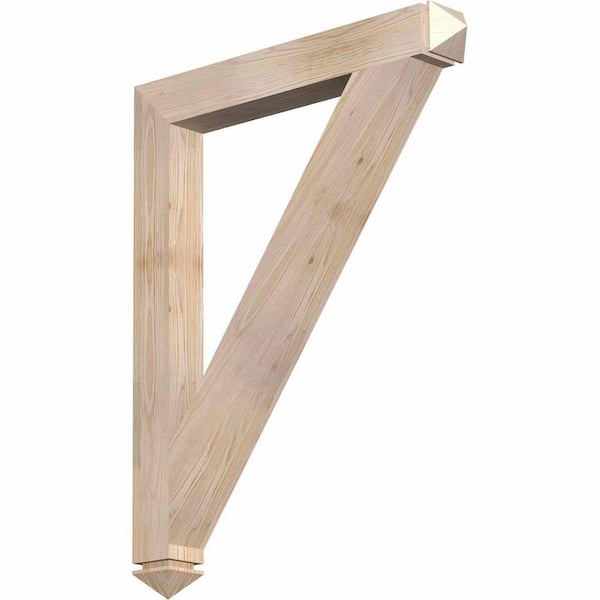 Ekena Millwork 3.5 in. x 38 in. x 30 in. Douglas Fir Traditional Arts and Crafts Smooth Bracket