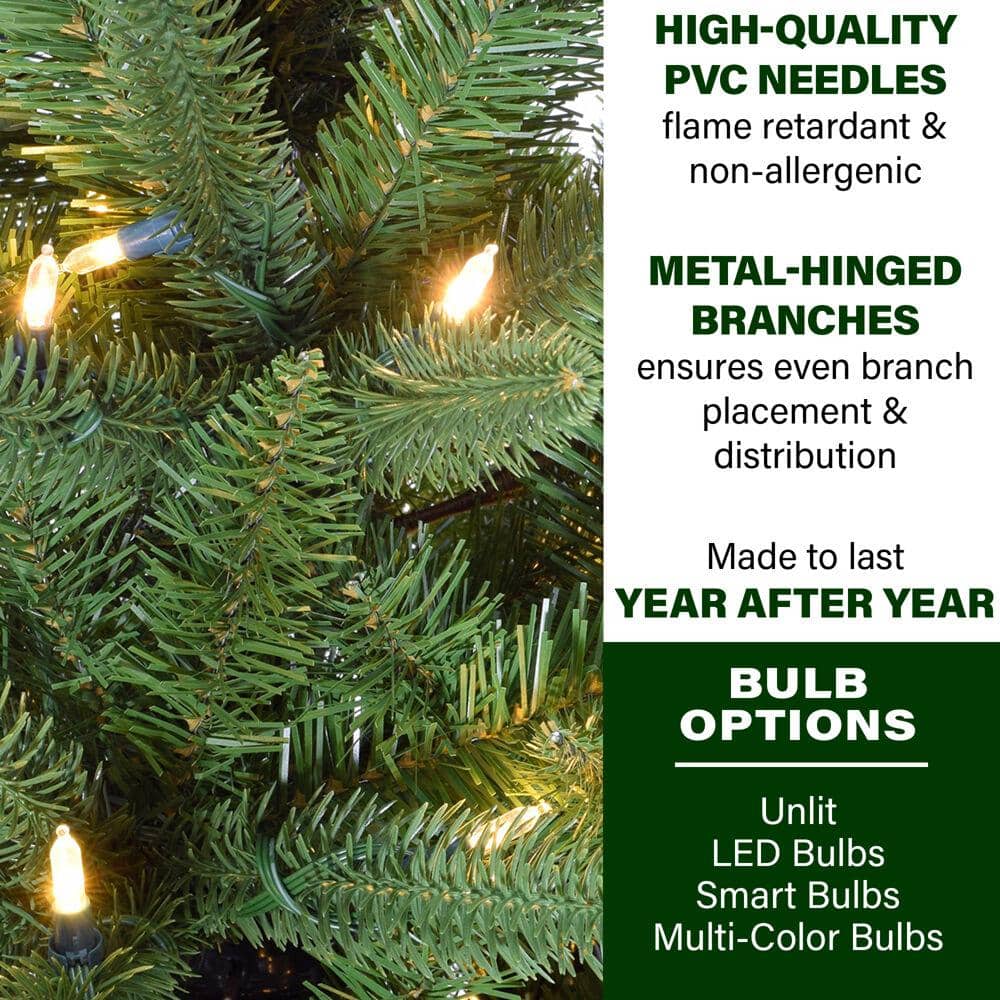 7.5-ft Slim Pine Christmas Tree with Multicolor LED Lights
