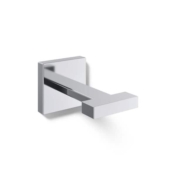 Square Knob Robe/Towel Hook in Polished Chrome