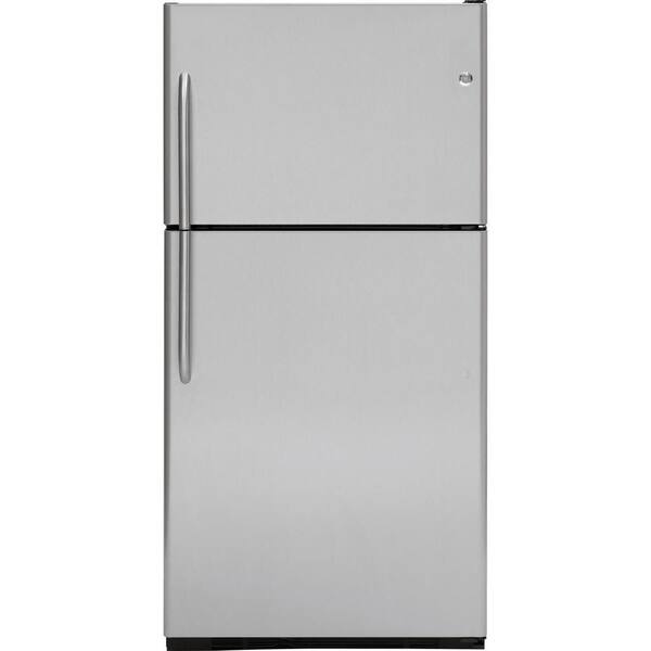 GE 21.7 cu. ft. Top Freezer Refrigerator in Stainless Steel