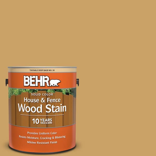 BEHR 1 gal. #PPU6-17 Classic Gold Solid Color House and Fence Exterior Wood Stain