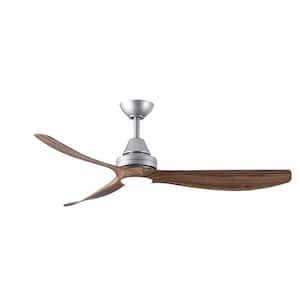 Levanto 52 in. LED Indoor Brushed Nickel Ceiling Fan with Maple Blades