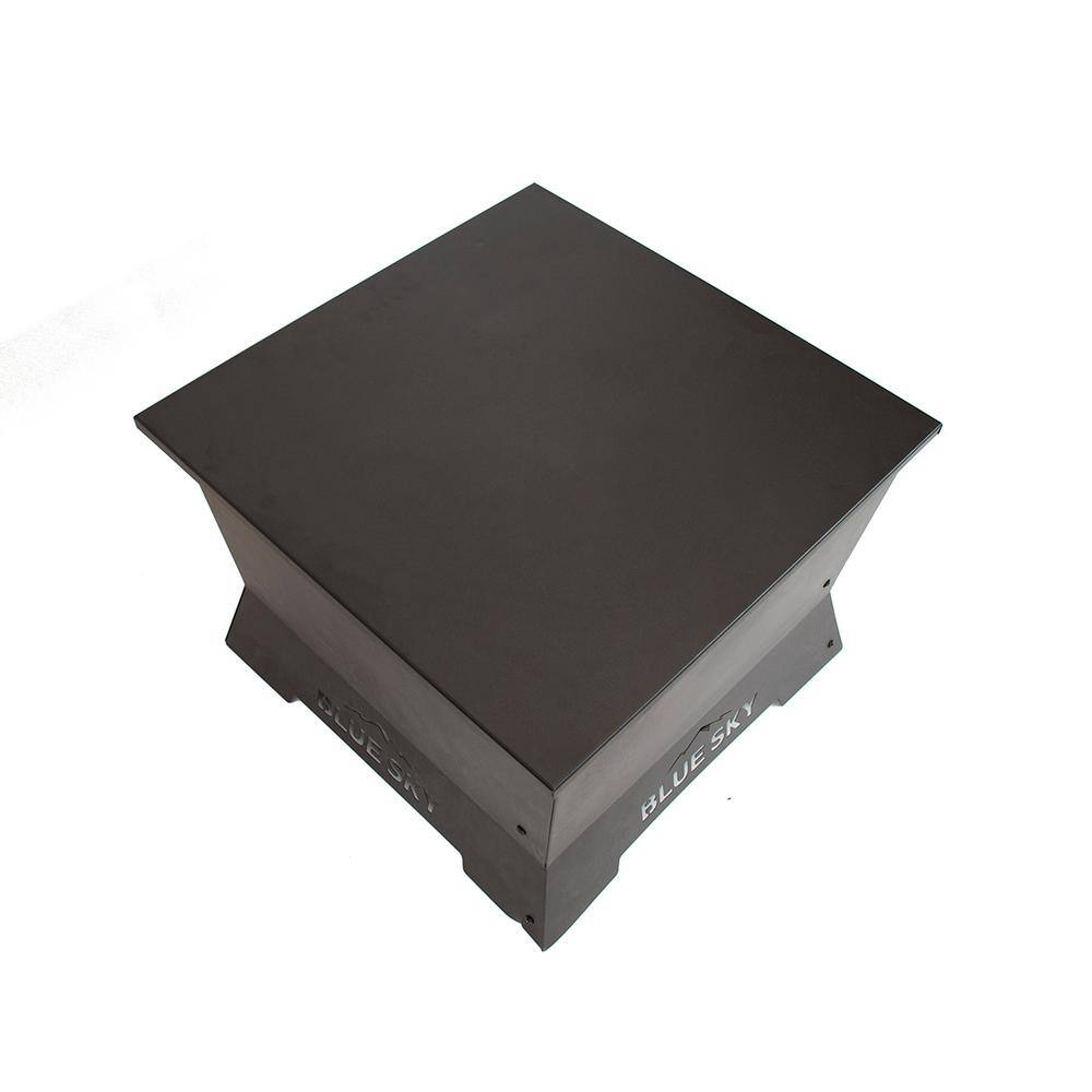 Black Steel 24" Square Fire Pit Lid