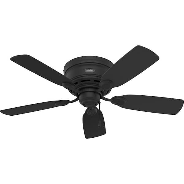 Low Profile IV 42 in. Indoor Ceiling Fan in Matte Black For Bedrooms