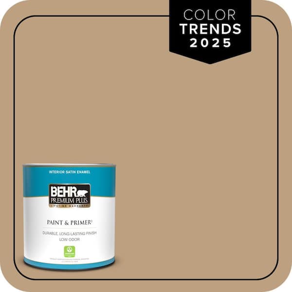 BEHR PREMIUM PLUS 1 qt. #N270-4 Oxford Street Satin Enamel Low Odor Interior Paint & Primer